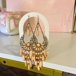 Bohemian Dangle Earrings with Floral Design